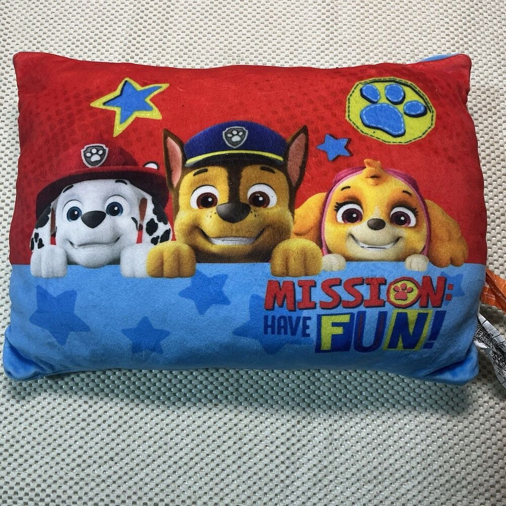 Nickelodeon PAW Patrol Mission Have Fun Pillow 12x16 Chase Marshall Skye